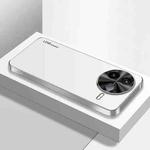 For Redmi K80 Pro AG Frosted Electroplating Acrylic Phone Case(Silver White)