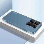 For Redmi Note 14 5G AG Frosted Electroplating Acrylic Phone Case(Navy Blue)
