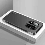 For Redmi Note 14 Pro+ 5G AG Frosted Electroplating Acrylic Phone Case(Black)