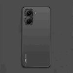 For Redmi Turbo 4 AG Frosted Electroplating Acrylic Phone Case(Black)