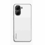 For Redmi Turbo 4 AG Frosted Electroplating Acrylic Phone Case(Silver White)