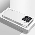 For Xiaomi 15 Pro AG Frosted Electroplating Acrylic Phone Case(Silver White)