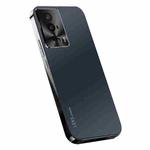 For Xiaomi Poco F5 Pro AG Frosted Electroplating Acrylic Phone Case(Black)