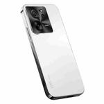 For Xiaomi 13T AG Frosted Electroplating Acrylic Phone Case(Silver White)