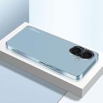 For iPhone 16 AG Frosted Electroplating Acrylic Phone Case(Sierra Blue)