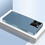 For iPhone 16 Pro Max AG Frosted Electroplating Acrylic Phone Case(Navy Blue)