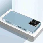 For iPhone 16 Pro Max AG Frosted Electroplating Acrylic Phone Case(Sierra Blue)