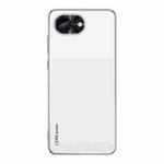 For iPhone 16e AG Frosted Electroplating Acrylic Phone Case(Silver White)