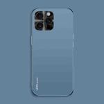 For iPhone 15 Pro Max AG Frosted Electroplating Acrylic Phone Case(Navy Blue)