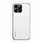 For iPhone 15 Pro Max AG Frosted Electroplating Acrylic Phone Case(Silver White)