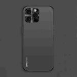For iPhone 15 Pro AG Frosted Electroplating Acrylic Phone Case(Black)