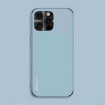 For iPhone 15 Pro AG Frosted Electroplating Acrylic Phone Case(Sierra Blue)