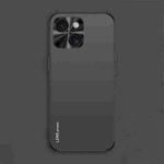 For iPhone 15 AG Frosted Electroplating Acrylic Phone Case(Black)