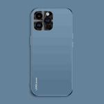 For iPhone 14 Pro Max AG Frosted Electroplating Acrylic Phone Case(Navy Blue)