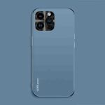 For iPhone 14 Pro AG Frosted Electroplating Acrylic Phone Case(Navy Blue)