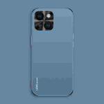 For iPhone 14 AG Frosted Electroplating Acrylic Phone Case(Navy Blue)