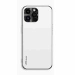 For iPhone 13 Pro AG Frosted Electroplating Acrylic Phone Case(Silver White)