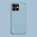 For iPhone 12 AG Frosted Electroplating Acrylic Phone Case(Sierra Blue)
