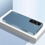 For Samsung Galaxy S25+ 5G AG Frosted Electroplating Acrylic Phone Case(Navy Blue)