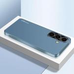 For Samsung Galaxy S25 5G AG Frosted Electroplating Acrylic Phone Case(Navy Blue)