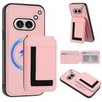 For Nothing Phone 2a Detachable Magsafe Magnetic Card Bag Phone Case(Pink)
