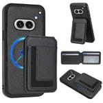 For Nothing Phone 2a Detachable Magsafe Magnetic Card Bag Phone Case(Black)