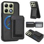 For Xiaomi 14T CX01 Detachable Magsafe Magnetic Card Bag Phone Case(Black)