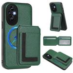 For Honor 200 CX01 Detachable Magsafe Magnetic Card Bag Phone Case(Peacock Green)