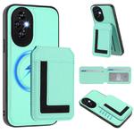 For Honor 200 Pro CX01 Detachable Magsafe Magnetic Card Bag Phone Case(Mint Green)