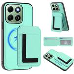 For Honor X6b CX01 Detachable Magsafe Magnetic Card Bag Phone Case(Mint Green)