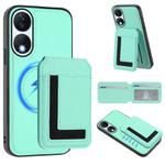 For Honor X7b / Play 8T CX01 Detachable Magsafe Magnetic Card Bag Phone Case(Mint Green)