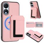 For Honor X7b / Play 8T CX01 Detachable Magsafe Magnetic Card Bag Phone Case(Pink)
