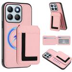 For Honor X8b CX01 Detachable Magsafe Magnetic Card Bag Phone Case(Pink)