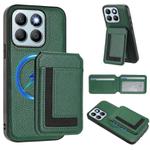 For Honor X8b CX01 Detachable Magsafe Magnetic Card Bag Phone Case(Peacock Green)