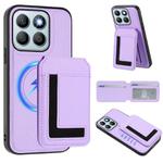 For Honor X8b CX01 Detachable Magsafe Magnetic Card Bag Phone Case(Light Purple)