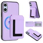 For Sony Xperia 10 VI CX01 Detachable Magsafe Magnetic Card Bag Phone Case(Light Purple)