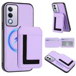 For OPPO A3 Pro 5G / A3 Energy CX01 Detachable Magsafe Magnetic Card Bag Phone Case(Light Purple)