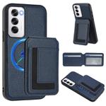 For OPPO Reno12 Pro Global CX01 Detachable Magsafe Magnetic Card Bag Phone Case(Dark Blue)