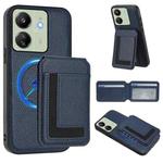 For Redmi 13C 4G / Xiaomi Poco C65 CX01 Detachable Magsafe Magnetic Card Bag Phone Case(Dark Blue)