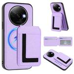 For Redmi A3 / A3x / Xiaomi Poco C61 CX01 Detachable Magsafe Magnetic Card Bag Phone Case(Light Purple)