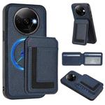 For Redmi A3 / A3x / Xiaomi Poco C61 CX01 Detachable Magsafe Magnetic Card Bag Phone Case(Dark Blue)