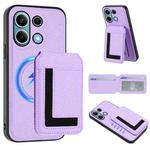 For Redmi Note 13 4G CX01 Detachable Magsafe Magnetic Card Bag Phone Case(Light Purple)