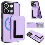 For Redmi Note 13 5G CX01 Detachable Magsafe Magnetic Card Bag Phone Case(Light Purple)