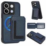 For Redmi Note 13 5G CX01 Detachable Magsafe Magnetic Card Bag Phone Case(Dark Blue)