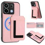 For Redmi Note 13 Pro 5G / Poco X6 CX01 Detachable Magsafe Magnetic Card Bag Phone Case(Pink)