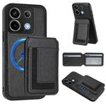 For Redmi Note 13 Pro 5G / Poco X6 CX01 Detachable Magsafe Magnetic Card Bag Phone Case(Black)