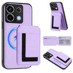 For Redmi Note 13 Pro 5G / Poco X6 CX01 Detachable Magsafe Magnetic Card Bag Phone Case(Light Purple)