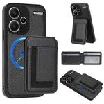 For Redmi Note 13 Pro+ CX01 Detachable Magsafe Magnetic Card Bag Phone Case(Black)