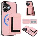 For Redmi Note 13R / 13 4G / 13 5G CX01 Detachable Magsafe Magnetic Card Bag Phone Case(Pink)