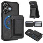 For Redmi Note 13R / 13 4G / 13 5G CX01 Detachable Magsafe Magnetic Card Bag Phone Case(Black)